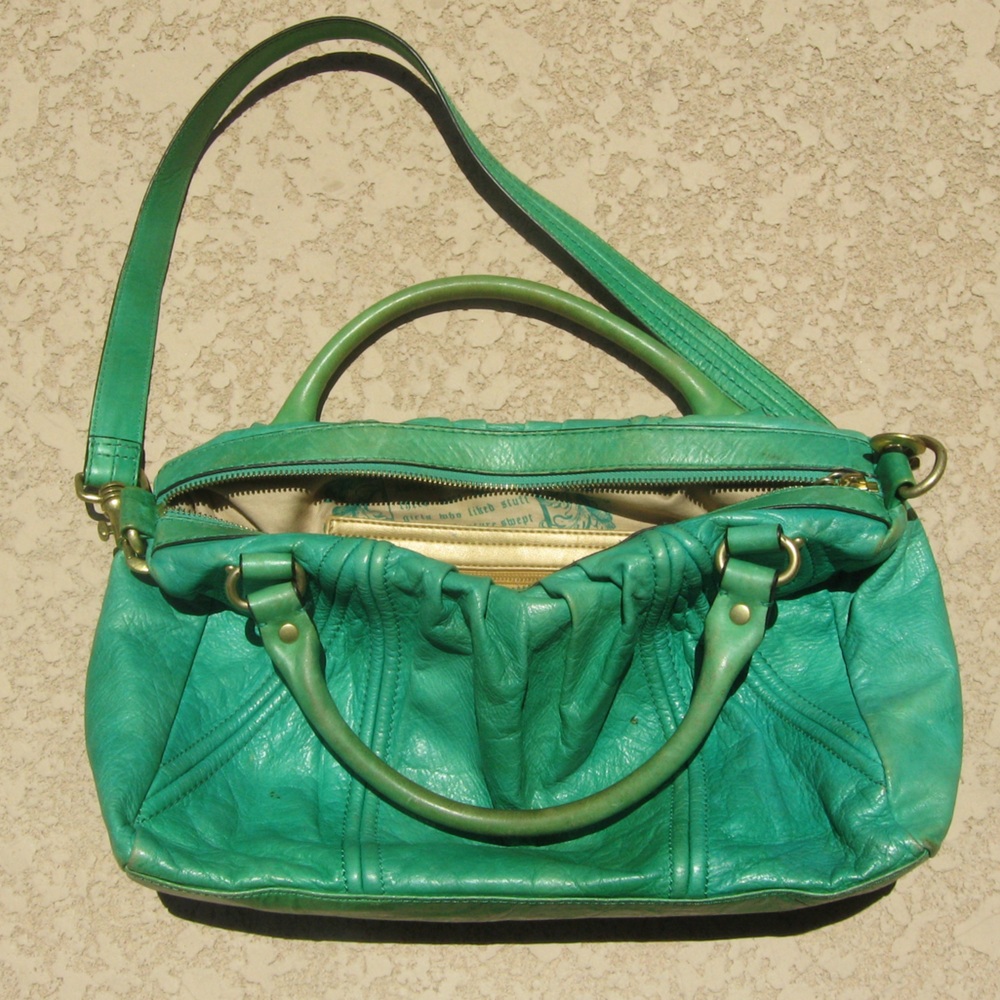 Juicy Couture Green Shoulder Bag with Tassel Detail